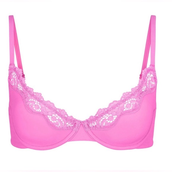 SKIMS Fits Everybody bra and thong set- color Neon Orchid - NWT - Picture 12 of 12